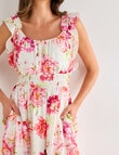 Whistle Ruffle Shoulder Sundress, Garden Print product photo View 05 S