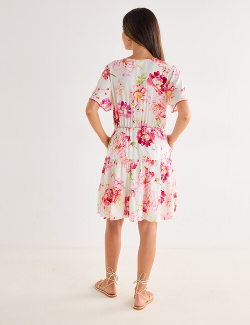 Whistle Detail Trim Dress, Garden Print product photo View 02 L