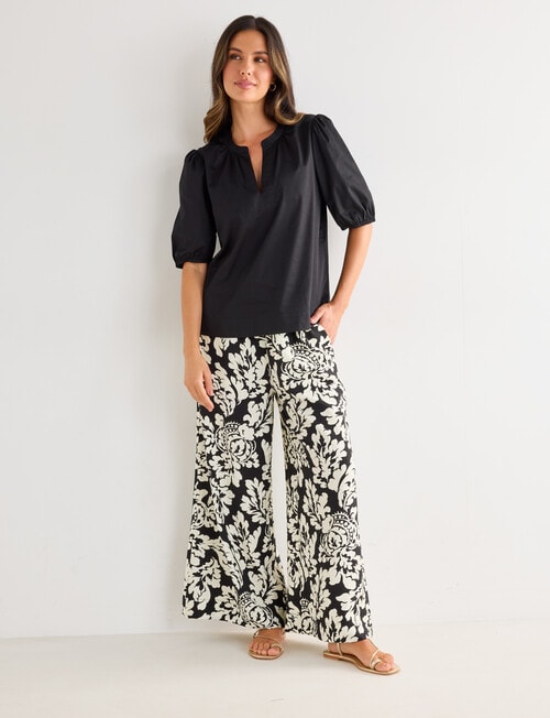 Whistle Pop Over Top, Black product photo View 03 L