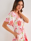 Whistle Detail Trim Dress, Garden Print product photo View 04 S