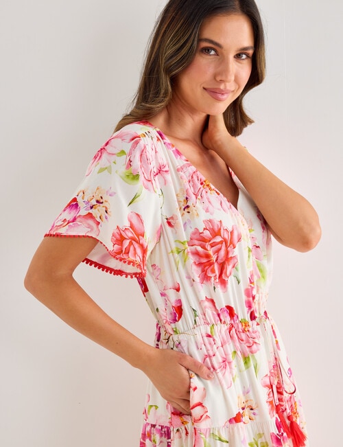 Whistle Detail Trim Dress, Garden Print product photo View 04 L