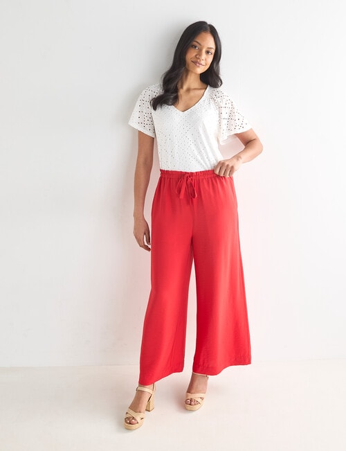 Whistle Tie Waist Printed Culotte, Cherry product photo View 03 L