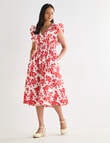 Whistle V Neck Cotton Sundress, Cherry Print product photo View 03 S