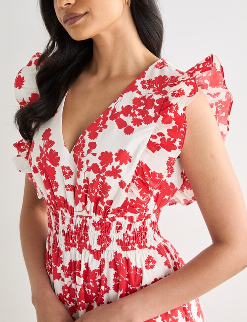 Whistle V Neck Cotton Sundress, Cherry Print product photo View 07 L