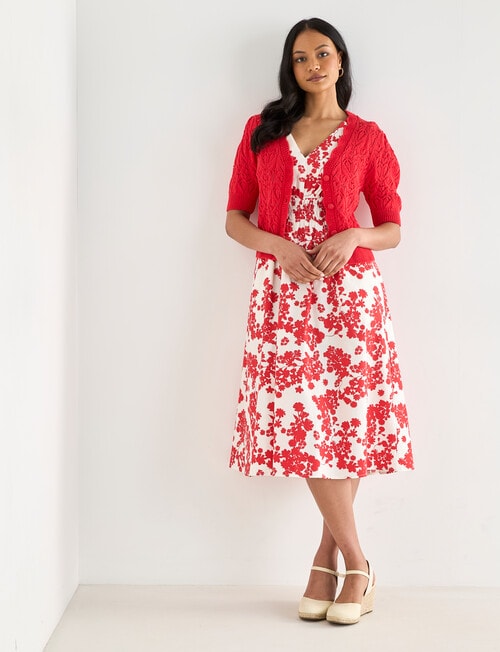 Whistle V Neck Cotton Sundress, Cherry Print product photo View 09 L