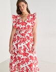 Whistle V Neck Cotton Sundress, Cherry Print product photo View 12 S