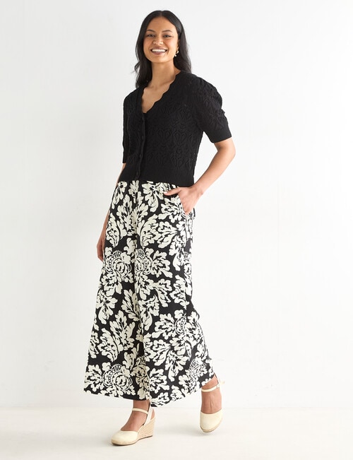 Whistle Crochet Cardigan, Black product photo View 03 L