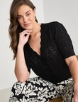 Whistle Crochet Cardigan, Black product photo View 12 S