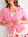 Whistle Crochet Cardigan, Candy product photo View 05 S