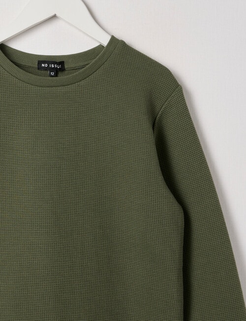 No Issue Waffle Long Sleeve Tee, Khaki product photo View 02 L