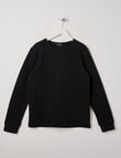 No Issue Waffle Long Sleeve Tee, Black product photo