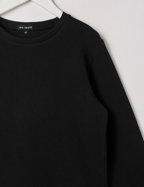 No Issue Waffle Long Sleeve Tee, Black product photo View 02 L