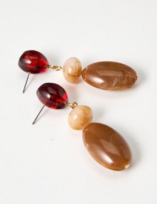 Whistle Accessories Boho Drop Earrings, Cherry Liqueur product photo View 03 L