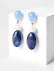 Whistle Accessories Boho Drop Earrings, Azure product photo