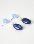 Whistle Accessories Boho Drop Earrings, Azure product photo View 02 S