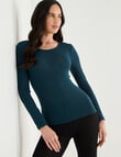 Lyric Thermals Melody Merino Long Sleeve Top, Emerald product photo View 05 S