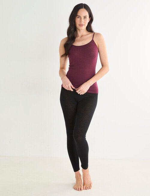 Lyric Thermals Melody Merino Cami, Maroon product photo View 03 L
