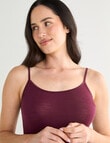 Lyric Thermals Melody Merino Cami, Maroon product photo View 04 S