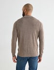 North South Merino Merino 1/4 Zip Jumper, Fawn product photo View 02 S