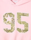 Switch Applique Camo Oversized Hoodie, Baby Pink product photo View 02 S