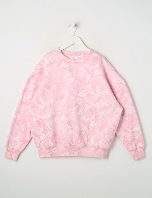 Switch Foliage Camo Oversized Sweatshirt, Pink product photo