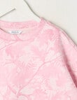 Switch Foliage Camo Oversized Sweatshirt, Pink product photo View 02 S