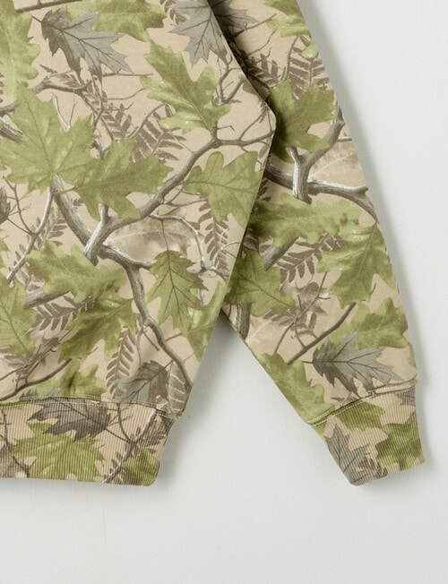 Switch Foliage Camo Oversized Sweatshirt, Green product photo View 03 L