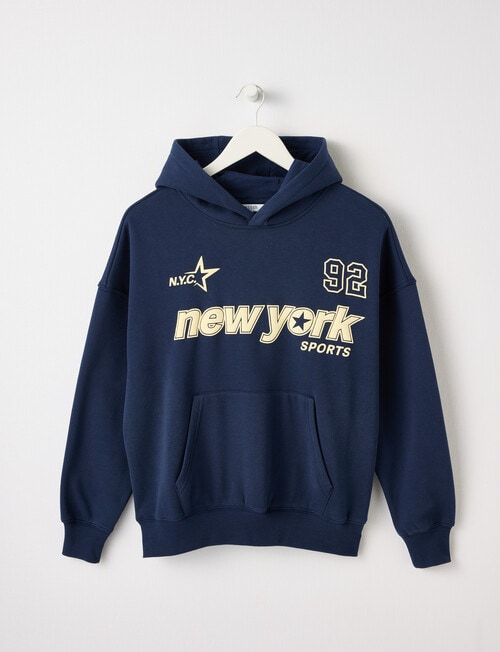 Switch New York Sports Oversized Hoodie, Navy product photo