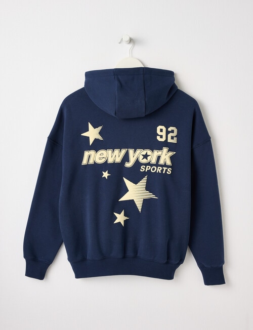 Switch New York Sports Oversized Hoodie, Navy product photo View 02 L