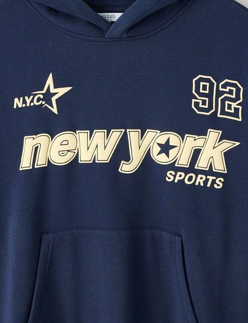 Switch New York Sports Oversized Hoodie, Navy product photo View 03 L