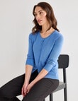 Oliver Black Crew Neck Cardigan, Deep Blue product photo View 06 S