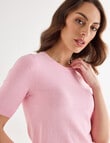 Oliver Black Short Sleeve Textured Jumper, Blossom product photo