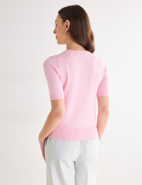 Oliver Black Short Sleeve Textured Jumper, Blossom product photo View 02 L