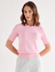 Oliver Black Short Sleeve Textured Jumper, Blossom product photo View 05 S