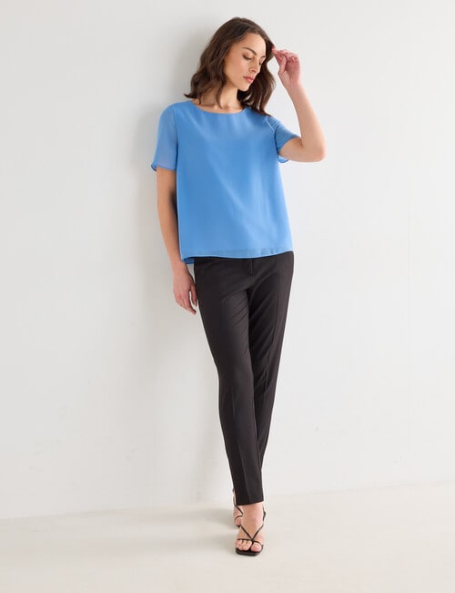 Oliver Black Double Layer Top, Deep Blue product photo View 03 L