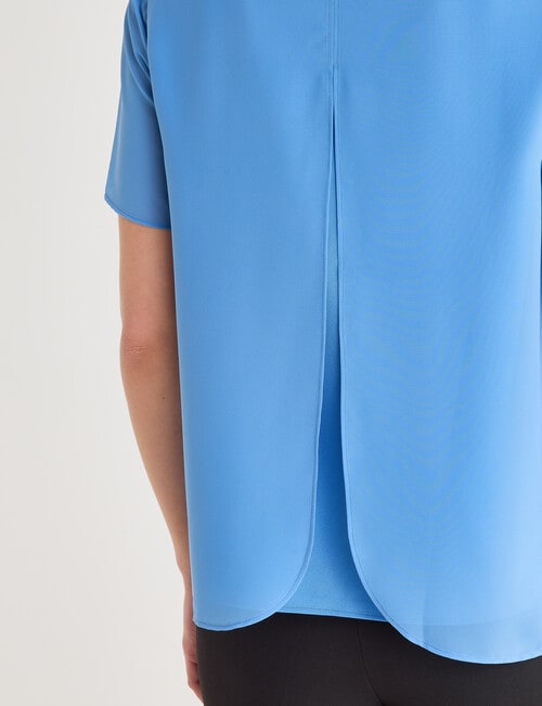 Oliver Black Double Layer Top, Deep Blue product photo View 06 L