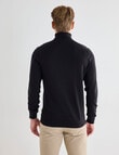 North South Merino Merino Roll Neck Jumper, Black product photo View 02 S