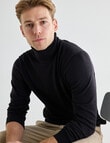 North South Merino Merino Roll Neck Jumper, Black product photo View 06 S