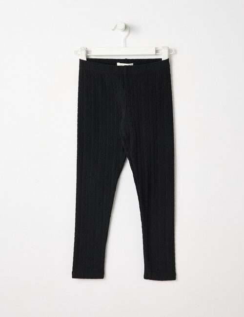 Mac & Ellie Jacquard Heart Legging, Black product photo