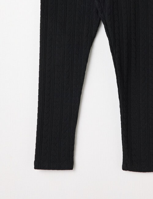 Mac & Ellie Jacquard Heart Legging, Black product photo View 02 L