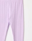 Mac & Ellie Jacquard Heart Legging, Lilac product photo View 02 S