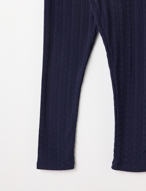 Mac & Ellie Jacquard Heart Legging, Navy product photo View 02 L