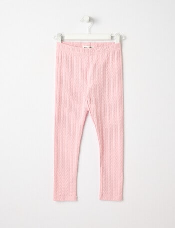 Mac & Ellie Jacquard Heart Legging, Blush product photo
