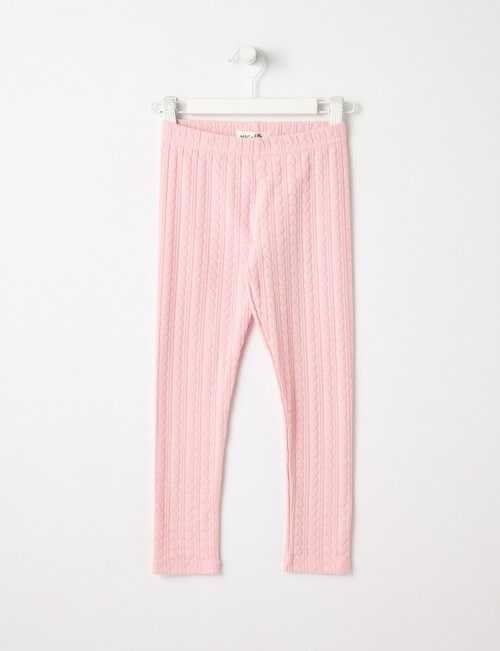 Mac & Ellie Jacquard Heart Legging, Blush product photo