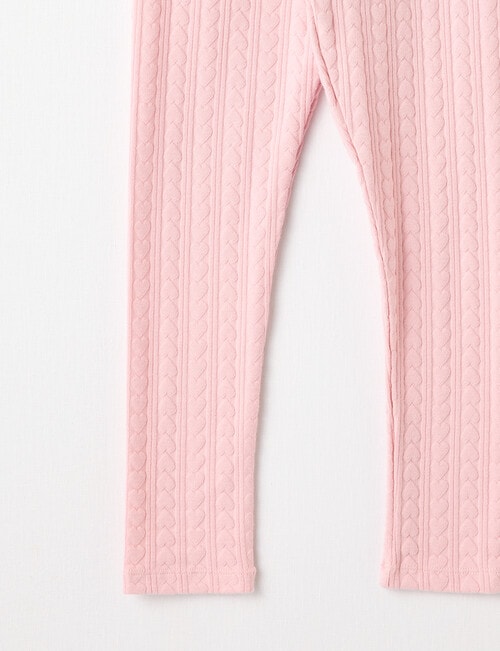 Mac & Ellie Jacquard Heart Legging, Blush product photo View 02 L