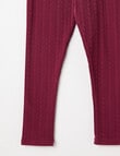 Mac & Ellie Jacquard Heart Legging, Berry product photo View 02 S