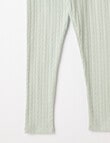 Mac & Ellie Jacquard Heart Legging, Light Mint product photo View 02 S