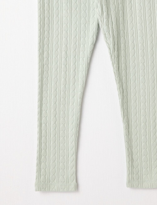 Mac & Ellie Jacquard Heart Legging, Light Mint product photo View 02 L