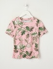Switch Short Sleeve Foliage Camo Tee, Baby Pink product photo