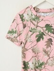 Switch Short Sleeve Foliage Camo Tee, Baby Pink product photo View 02 S